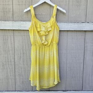 LC Lauren Conrad Yellow Ruffle Butterfly Slip Mini Sundress Dress 10